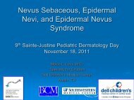 Nevus Sebaceous, Epidermal Nevi, and Epidermal Nevus Syndrome