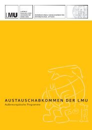 austauschabkommen der lmu - Institut für Italienische Philologie ...