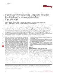 Integration of chemical-genetic and genetic interaction data links ...