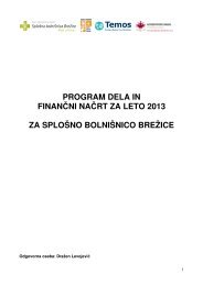 Program dela in finančni načrt za leto 2013 - Splošna bolnišnica ...