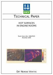 Hot Surfaces in Engine Rooms - DNV
