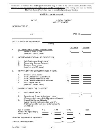 Georgia Child Support Worksheets Free Worksheets Library  Download and Print Worksheets  Free 