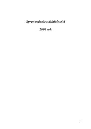 Sprawozdanie z dziaÅalnoÅci 2004 rok - Instytut Psychiatrii i Neurologii
