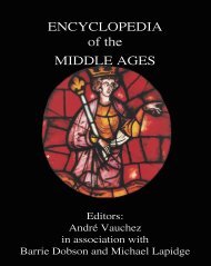 ENCYCLOPEDIA of the MIDDLE AGES - James Clarke and Co Ltd