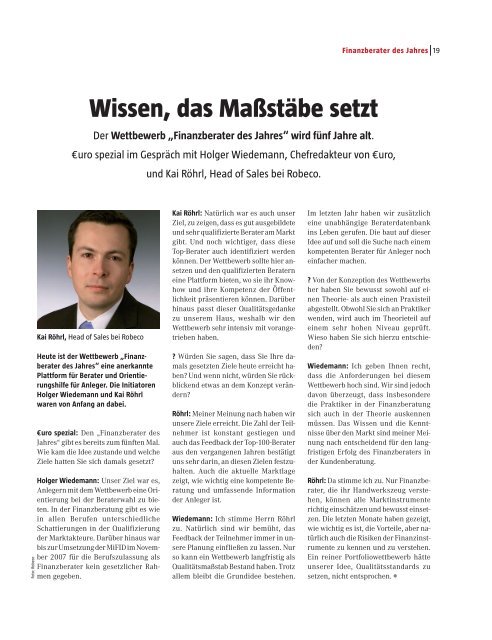 Finanzberater des Jahres 2009 - Mainzer Volksbank eG