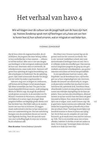 Het verhaal van havo 4