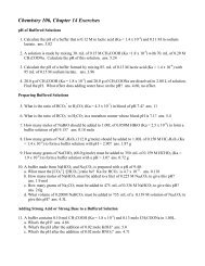 Chemistry 106, Chapter 14 Exercises