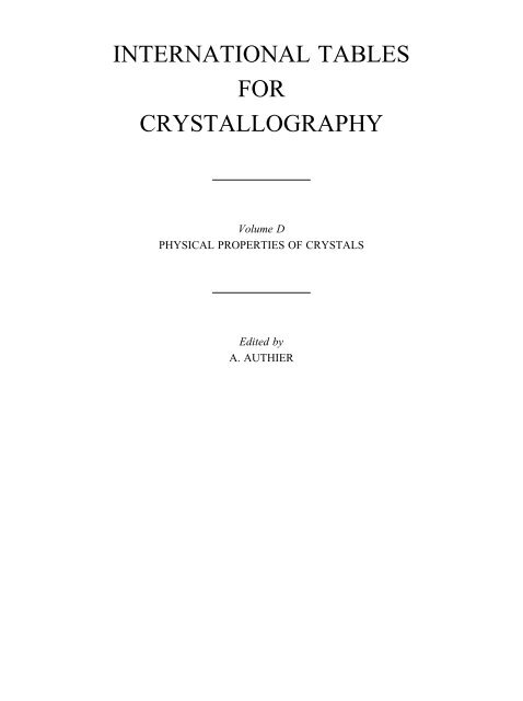 Contents - International Union of Crystallography