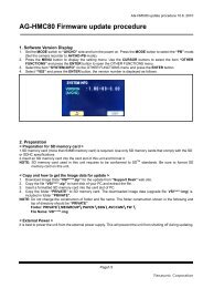 AG-HMC80 Firmware update procedure - Panasonic PASS