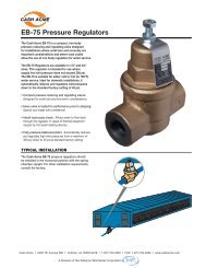 EB-75 Pressure Regulators - Cash Acme