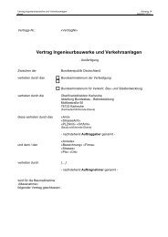 Vertrag Ingenieurbauwerke und Verkehrsanlagen