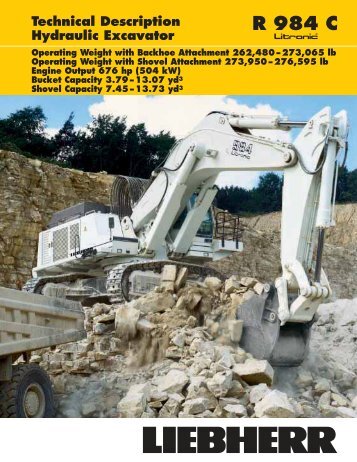 Technical Description R 984 C Hydraulic Excavator