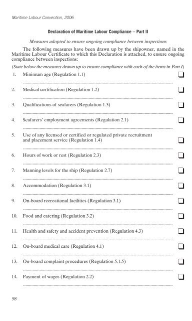 SAMI Briefing Maritime Labour Convention FAQs and Text March 2013