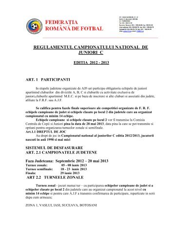 Regulament Juniori C - FRF-AJF.ro