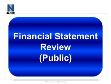 Financial Statement Review (Public) - NACUBO