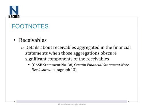 Financial Statement Review (Public) - NACUBO