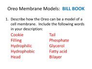 Oreo membrane models - Biology for Life