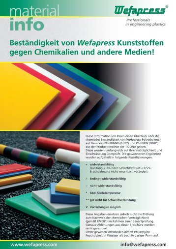 material - Wefapress Beck & Co GmbH