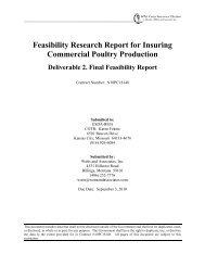 Feasibility research report for insuring commercial poultry production