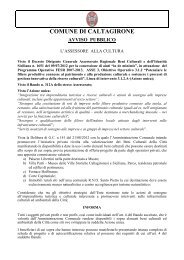Leggi l'avviso - Comune di Caltagirone
