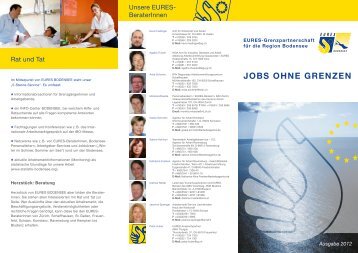 JOBS OHNE GRENZEN - EURES Bodensee