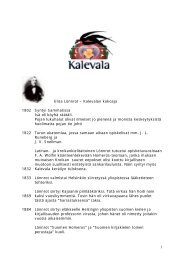 Elisa Lönnrot – Kalevalan kokoaja 1802 1822 1832 1833 1869 ...