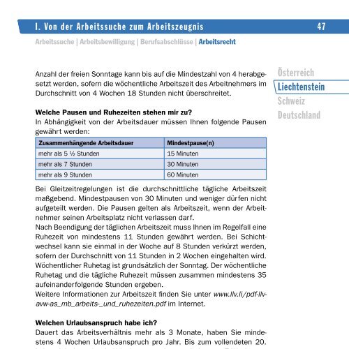 Arbeitssuche | Arbeitsbewilligung | Berufsabschlüsse | Arbeitsrecht