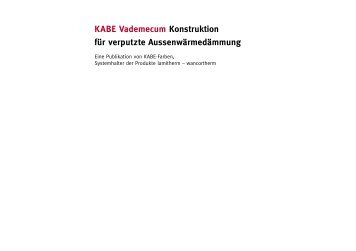 KABE Vademecum Konstruktion für  verputzte ... - Kabe Farben