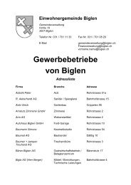 Gewerbebetriebe Biglen