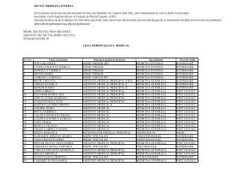 Sectia Interne - Spitalul Judetean de Urgenta Alba