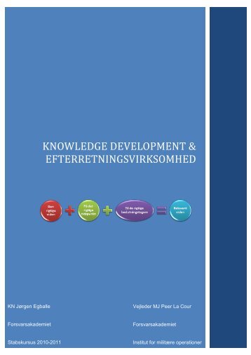 Knowledge development & efterretningsvirksomhed