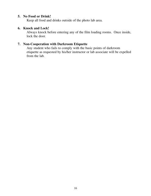 Photo Lab Manual (PDF) - Richland College