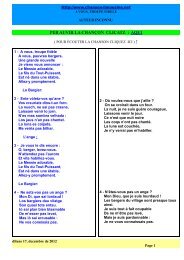 texte et partition - Chanson Limousine