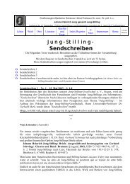 Sendschreiben - Jung-Stilling-Forschung