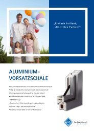 ALUMINIUM- VORSATZSCHALE - Veka