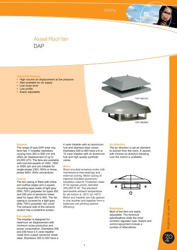 Axiaal Roof fan DAP - J.E. StorkAir