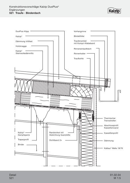 Konstruktionsvorschläge - Kalzip