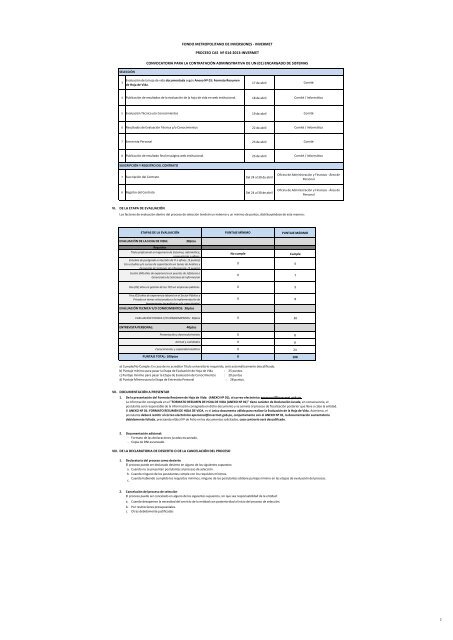 Convocatoria para ContrataciÃ³n Administrativa de ... - Invermet