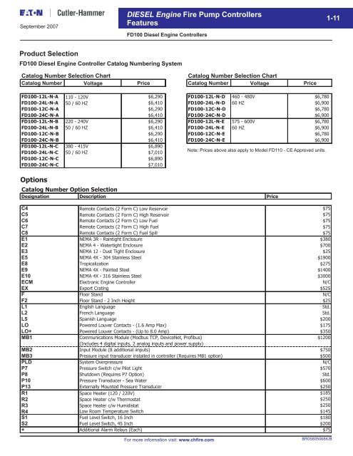 DIESEL Engine Fire Pump Controllers Features