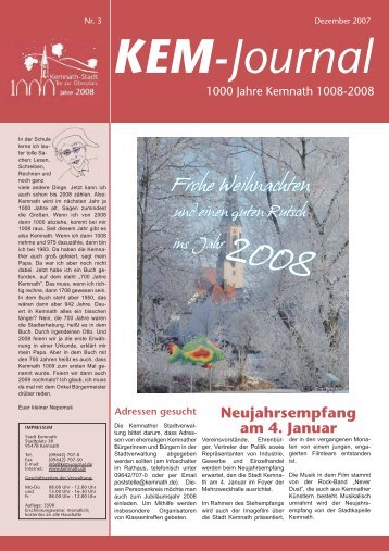 Ausgabe 12/2007 - Stadt  Kemnath