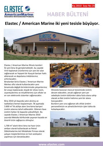 HABER BÃLTENÄ° - Elastec American Marine