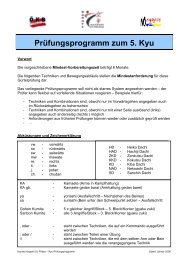 PrÃ¼fungsprogramm zum 5. Kyu (Blaugurt) - Karate Hayashi St. PÃ¶lten