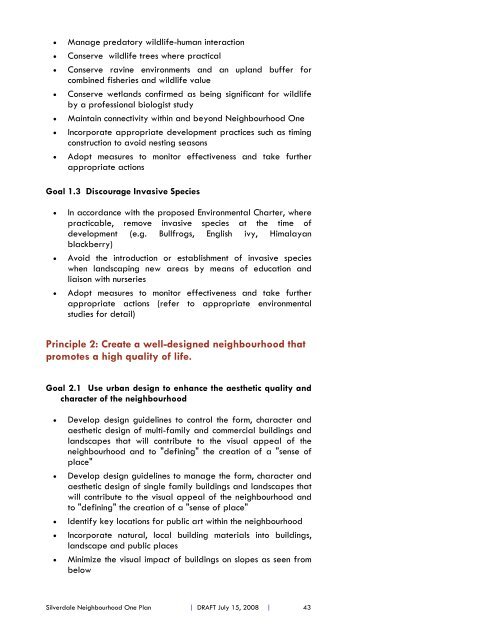 SILVERDALE NEIGHBOURHOOD ONE PLAN - District of Mission