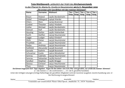 Toto-Wettbewerb - St.  Vicelin