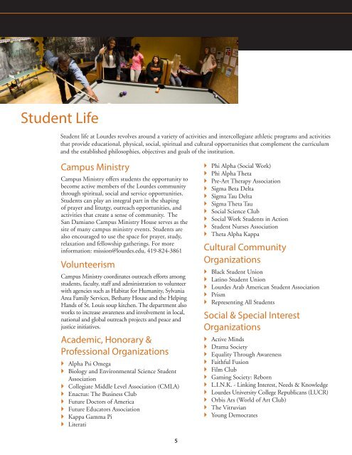 Fact Sheet - Lourdes College