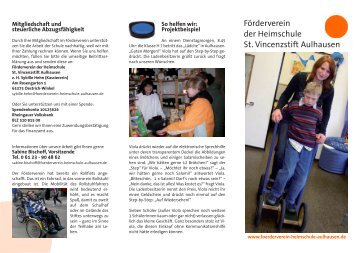 Folder FÃƒÂƒÃ‚Â¶rderverein - Sankt Vincenzstift Aulhausen