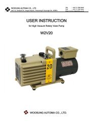 W2V20 Rotary Vane Pump User Manual