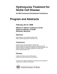 Hydroxyurea Treatment for Sickle Cell Disease Program and Abstracts