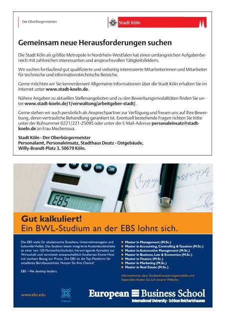 Ausgabe 4/2009 - Staufenbiel Karrieremagazin