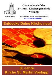 Ausgabe 120 - August 2012 bis Oktober 2012 - Kirche am Meer ...
